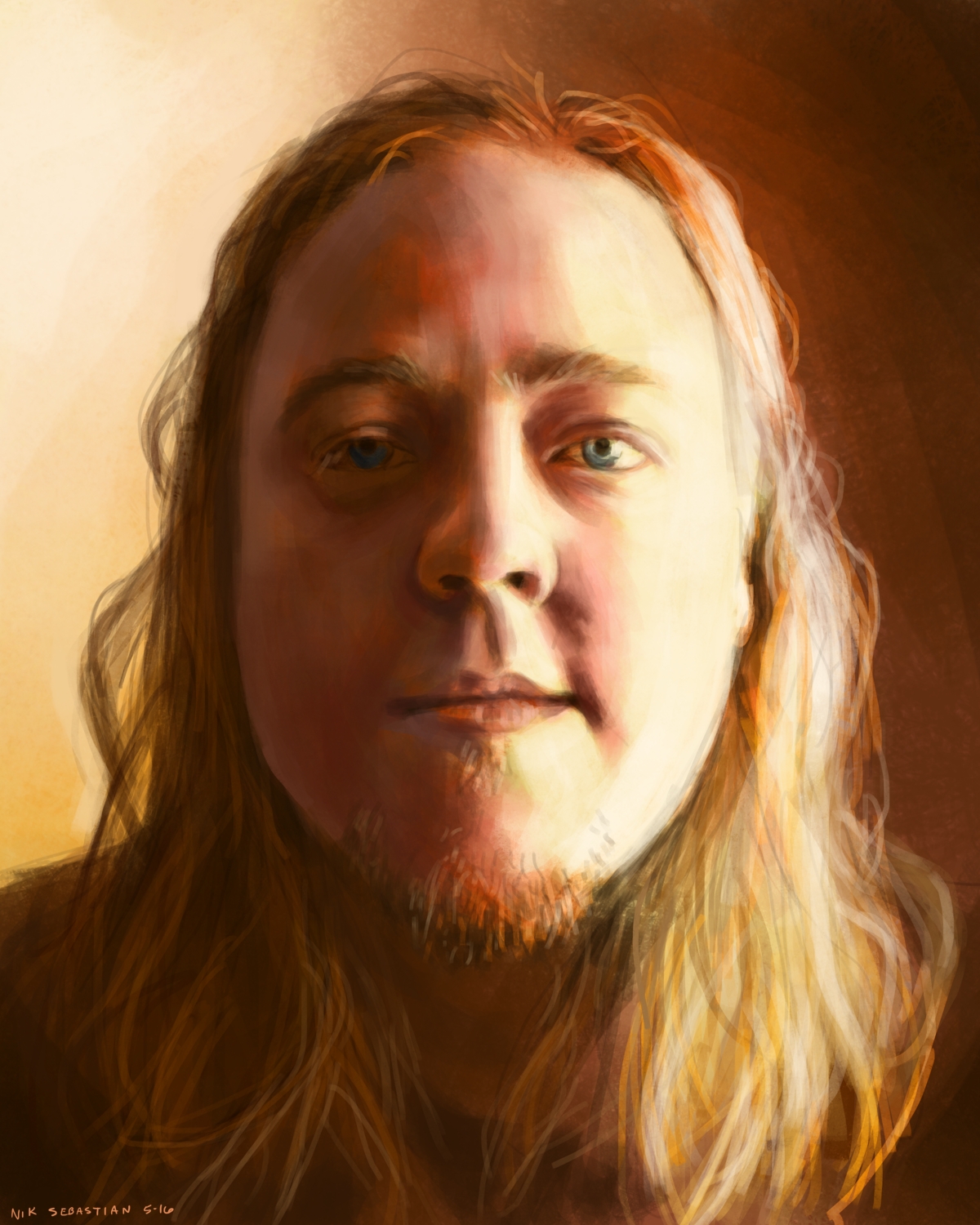 Self-portrait in Photoshop