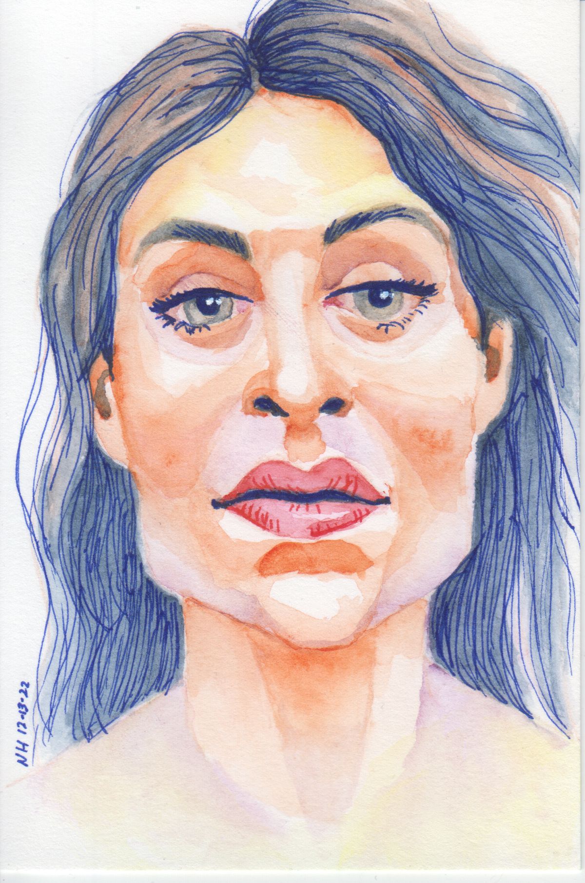 Watercolor Face