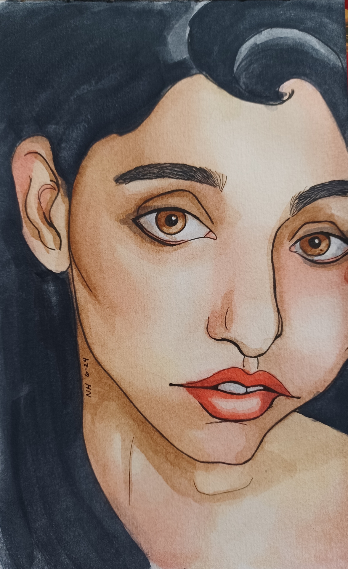 Watercolor Face