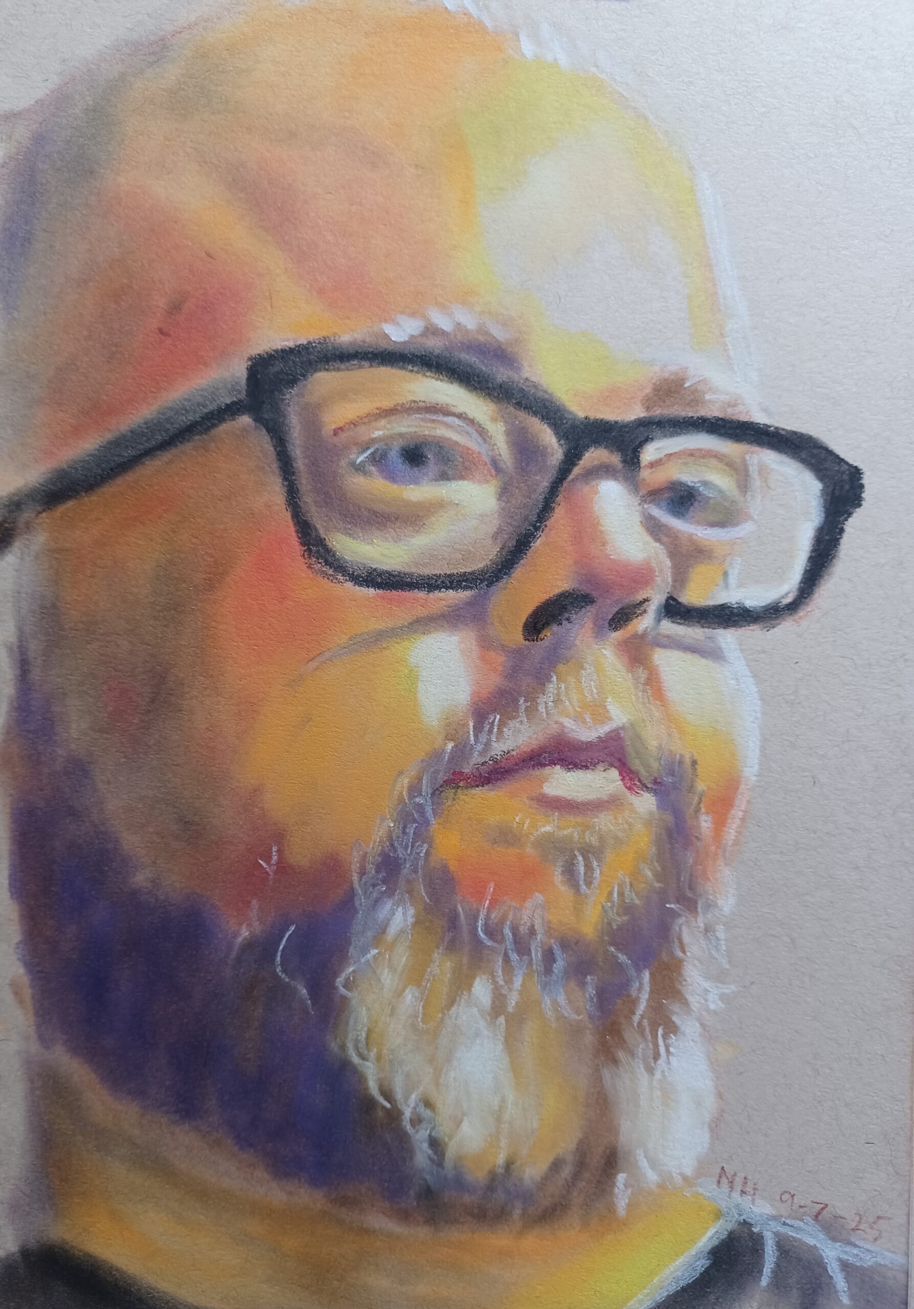 Self-portrait in PanPastels