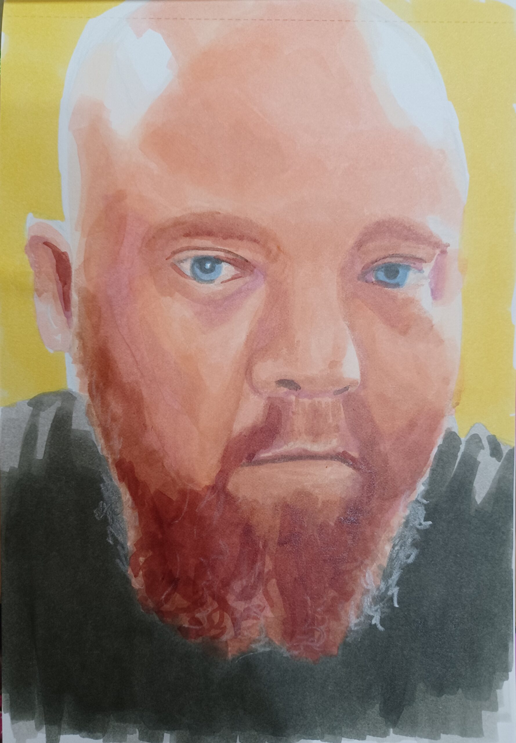 Self-portrait in Markers